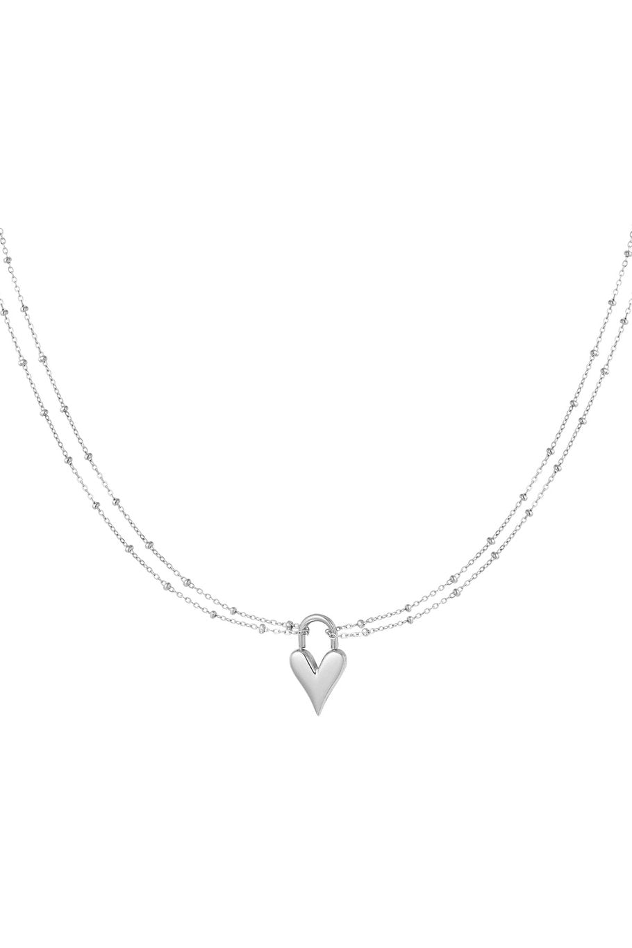 Locked love necklace - Silver