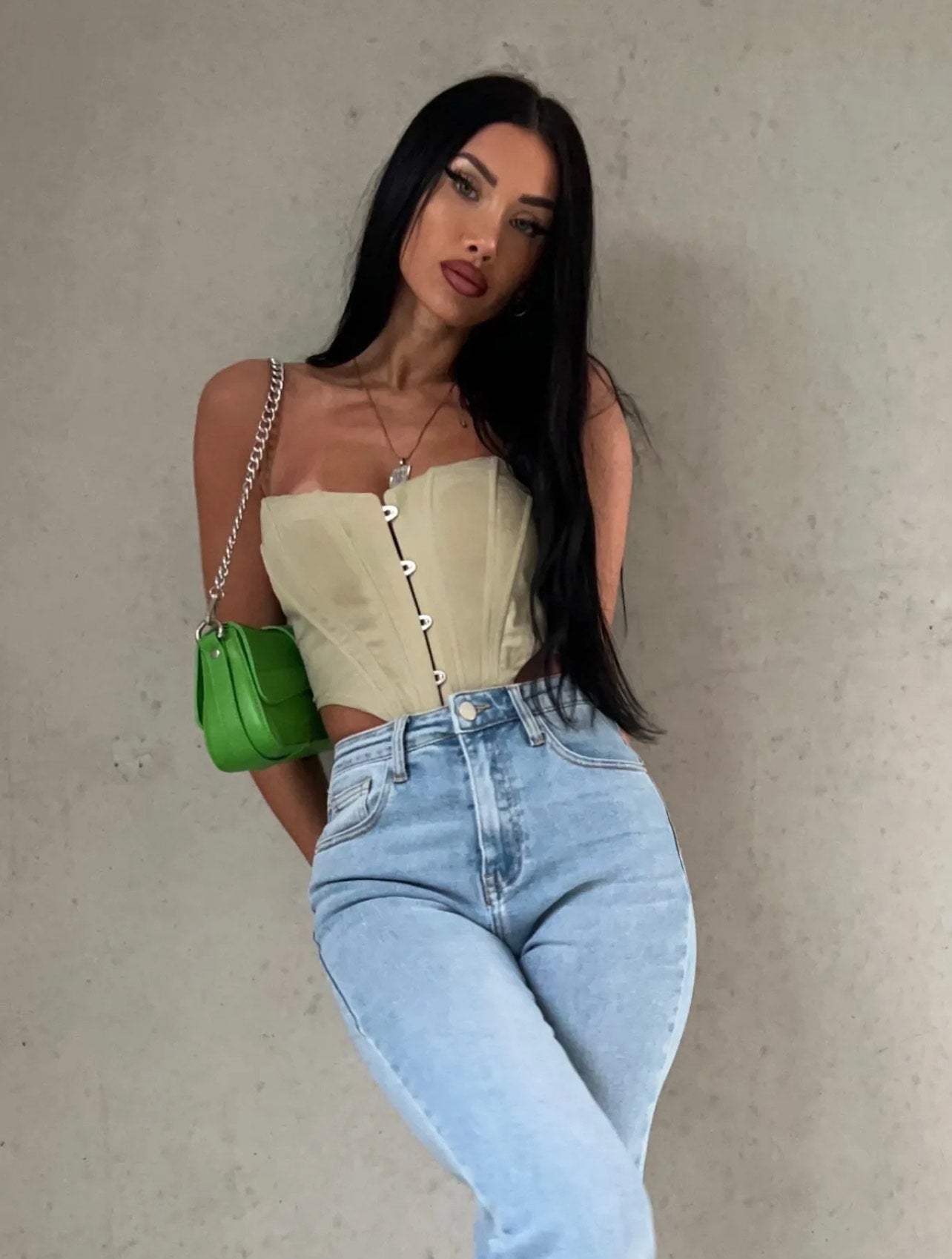 Hits Different High Waisted Straight Leg Jeans - Stretch