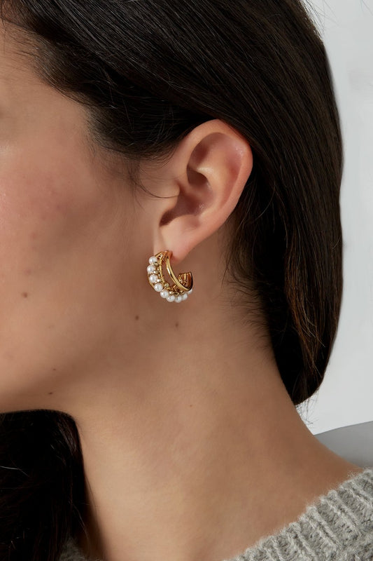 Pearl statement earrings