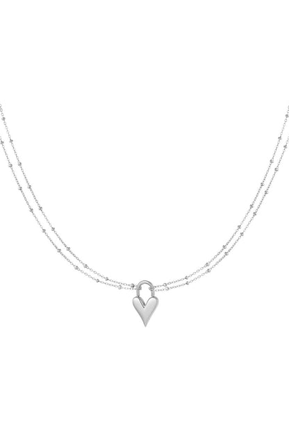 Locked love necklace - Silver