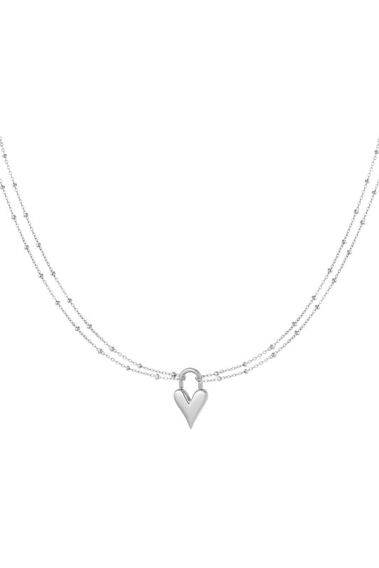 Locked love necklace - Silver