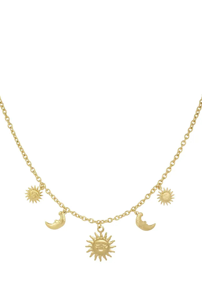 Birnaz Clothing : Midnight Necklace (Gold) 1