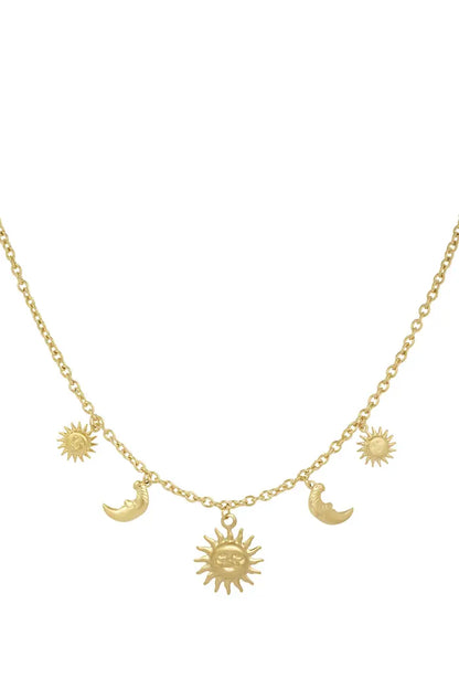 Birnaz Clothing : Midnight Necklace (Gold) 1