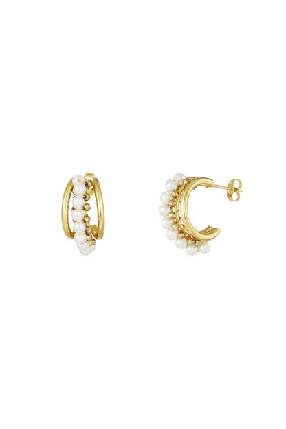 Pearl statement earrings