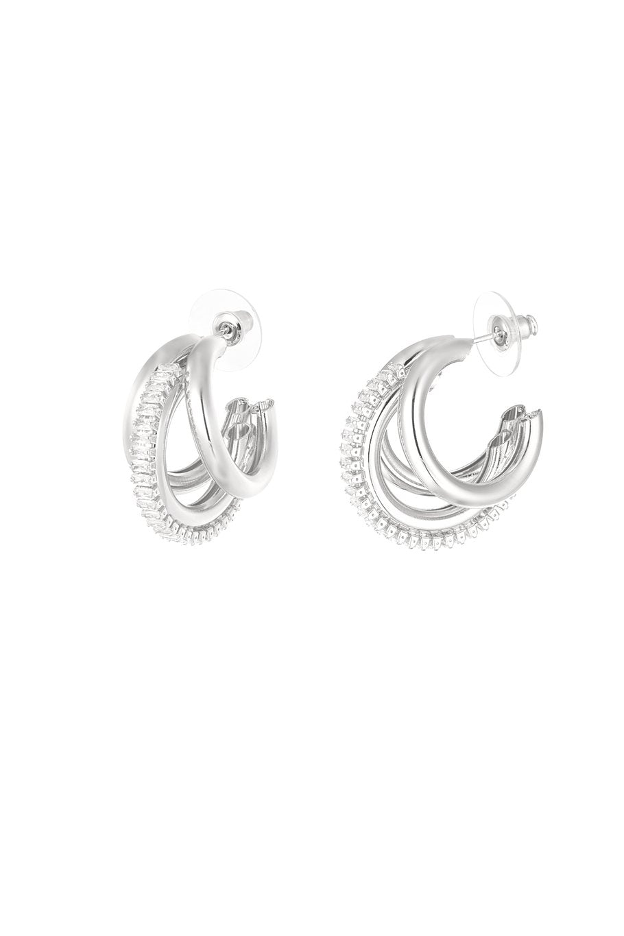 Triple party hoop earrings