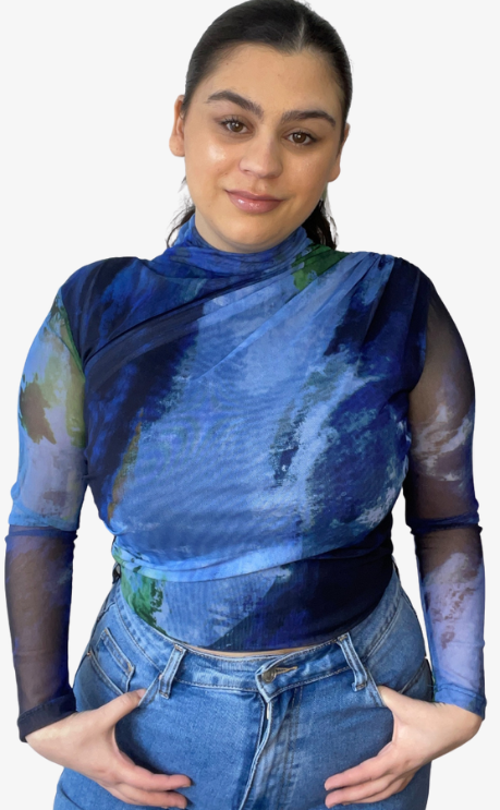 Blue top - stretch
