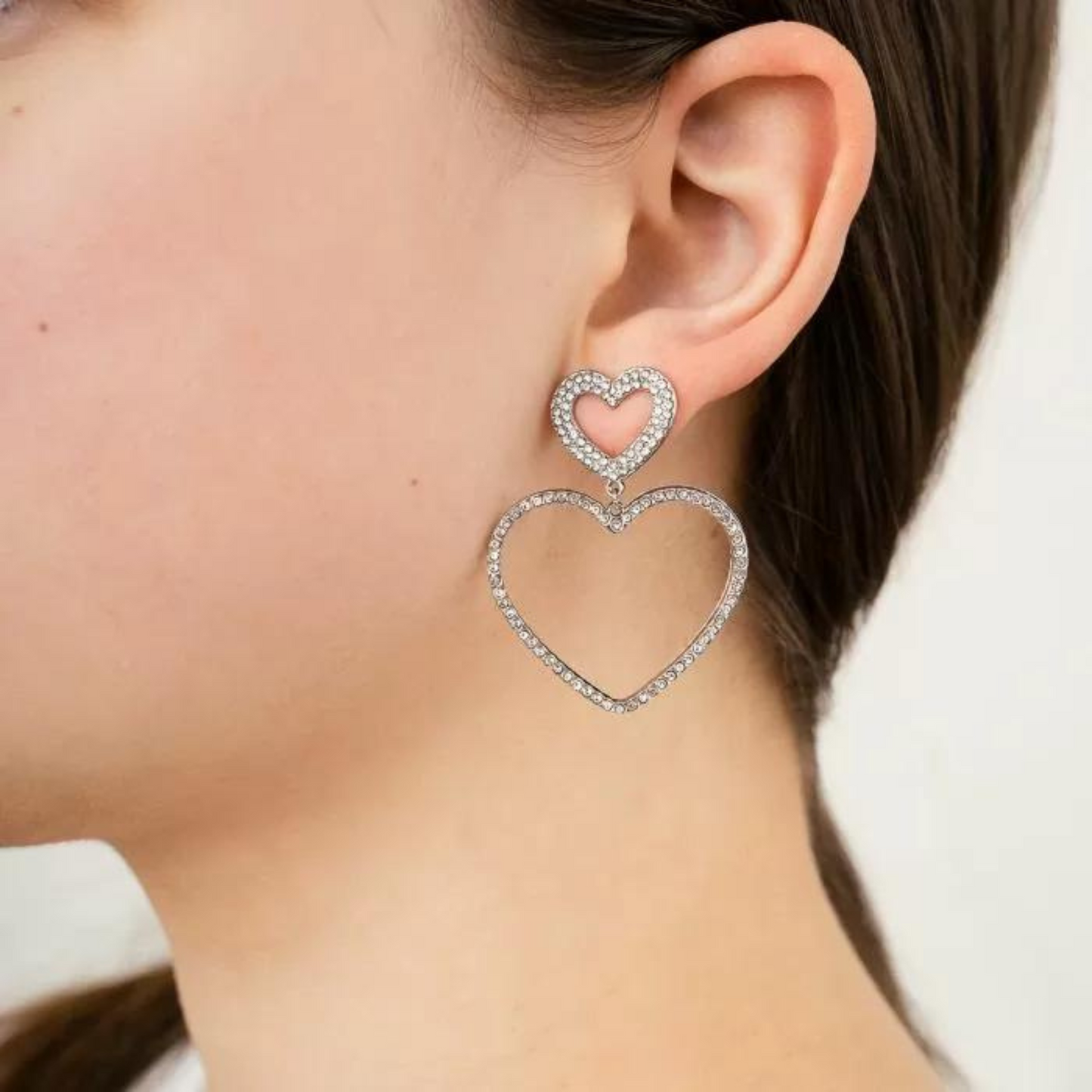 Diamond Heart Earrings
