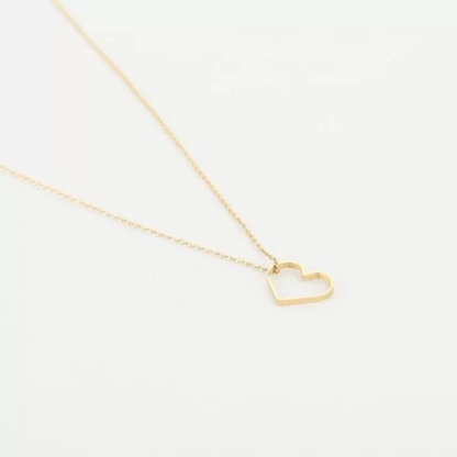 Birnaz Clothing : Heart Necklace - Gold 1
