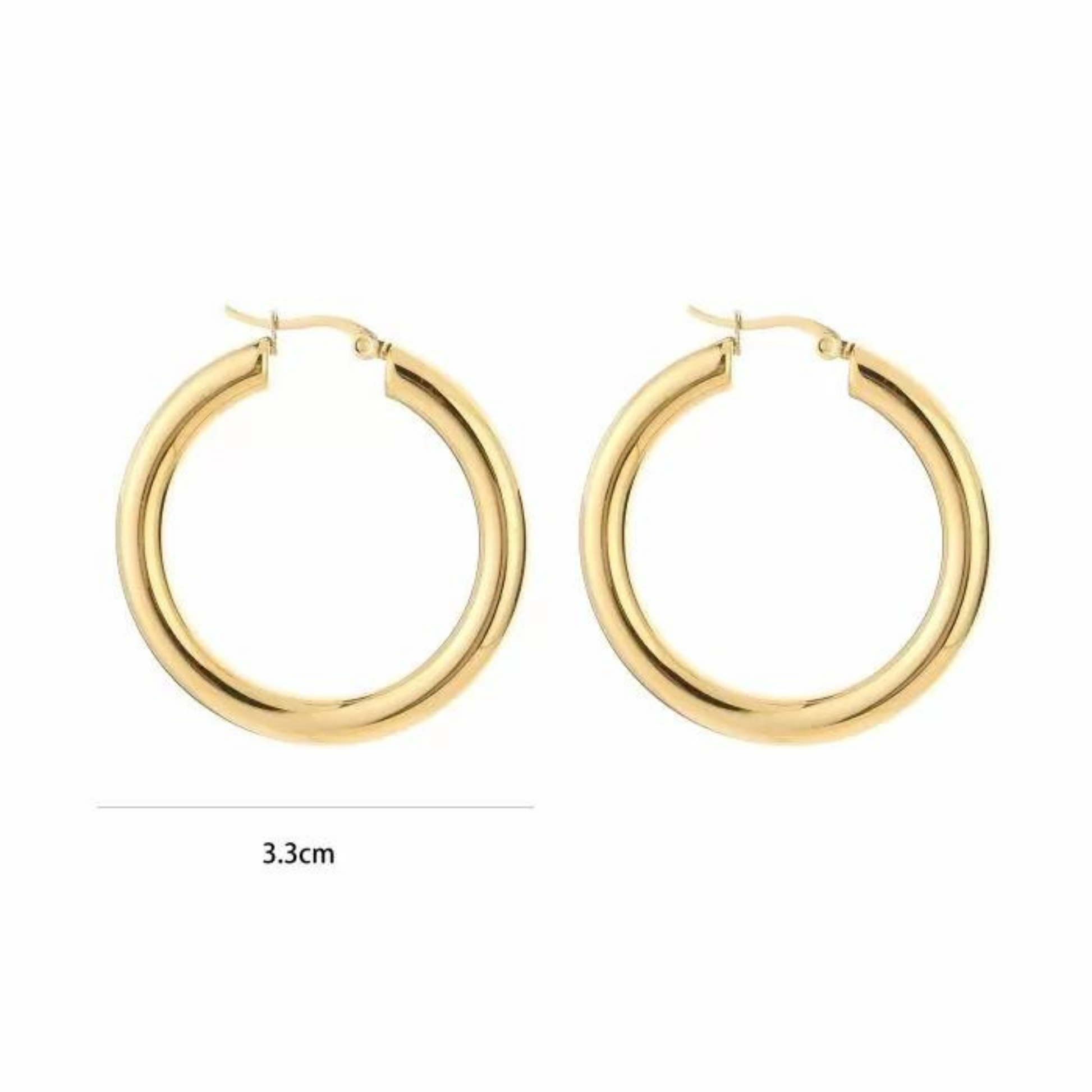 Birnaz Clothing : Golden Hoops light weight 2
