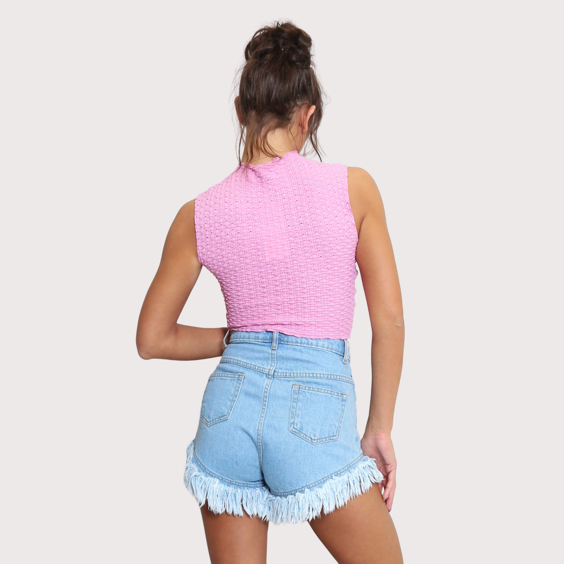 Birnaz Clothing : Chloe top - Pink (1)