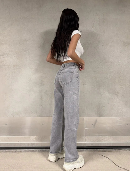 Fae Mid Waist Straight leg jeans - stretch