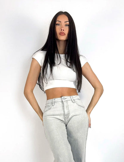Taylor Mid Waist Wide Leg Jeans STRETCH