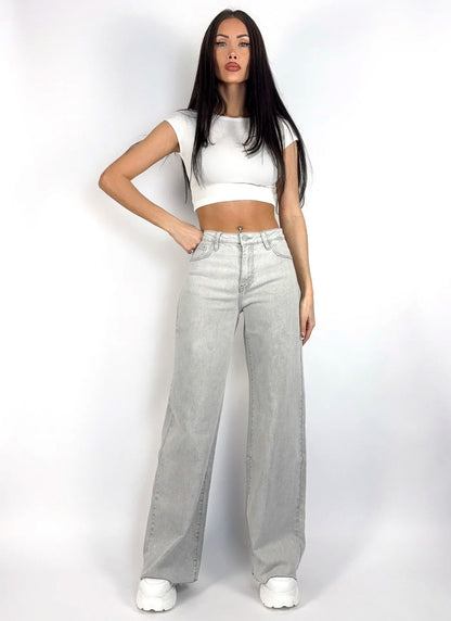 Taylor Mid Waist Wide Leg Jeans STRETCH