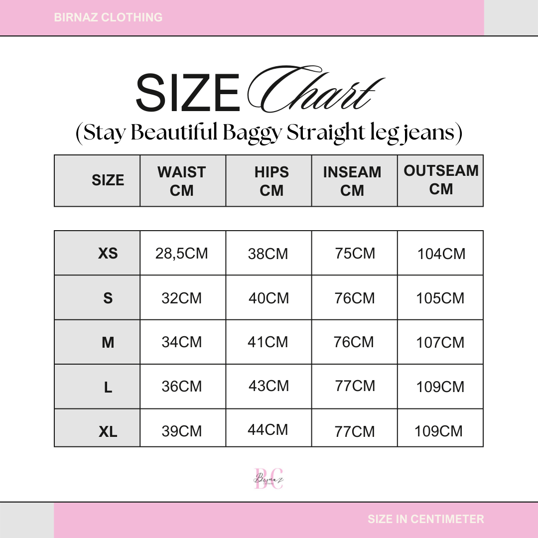 Stay Beautiful Baggy Straight leg jeans