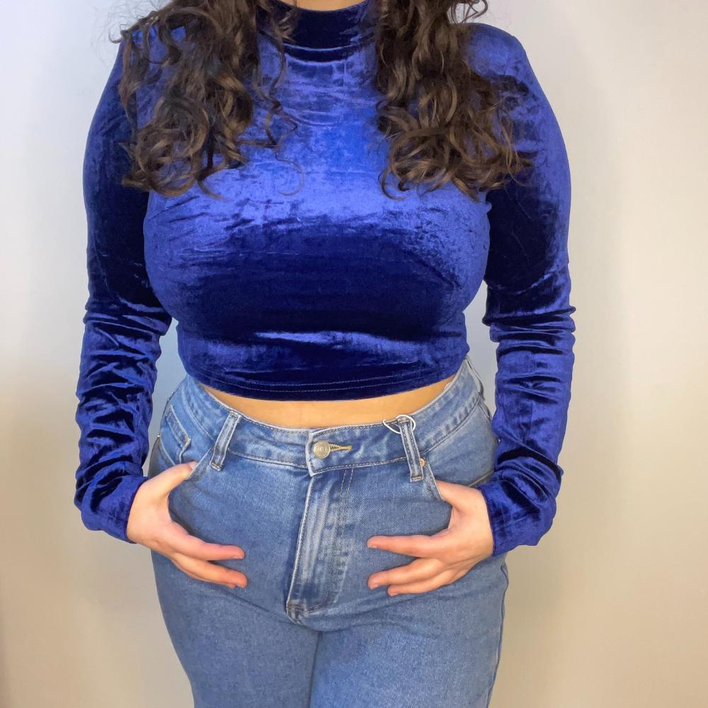 Cropped Velvet top