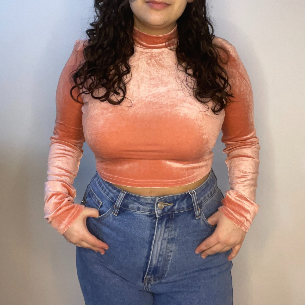 Cropped Velvet top