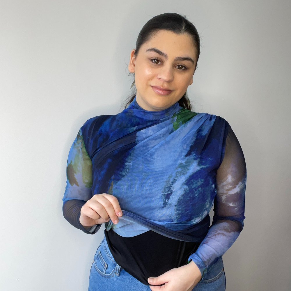 Birnaz Clothing : Blue top - stretch (1)