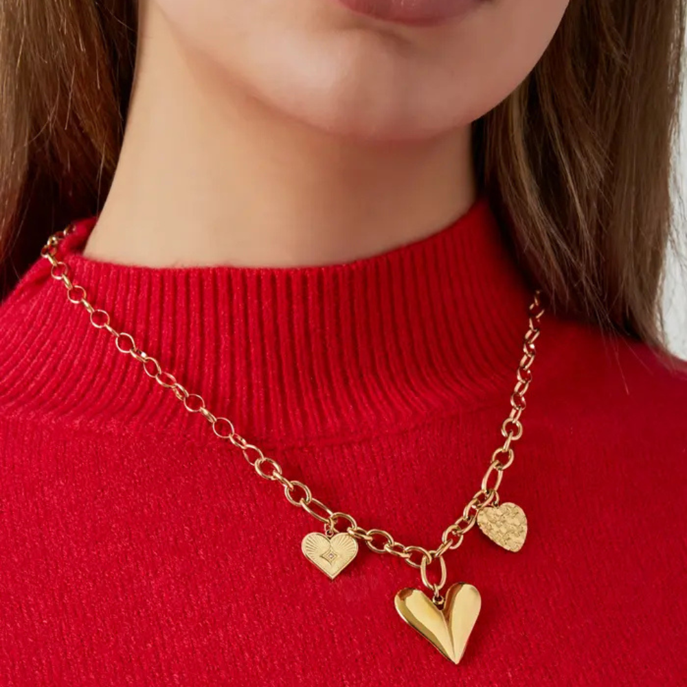 Birnaz Clothing : kelce necklace (Gold)