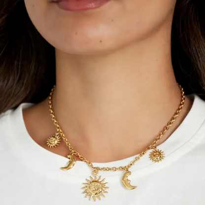 Birnaz Clothing : Midnight Necklace (Gold)