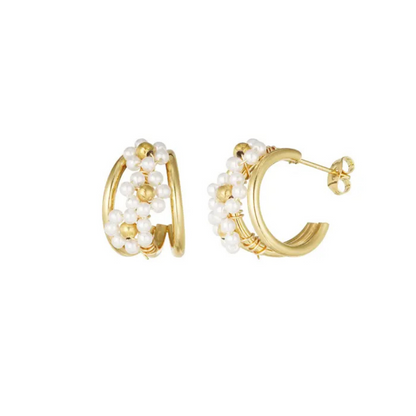 Birnaz Clothing : Daisy Earrings (Gold) 1