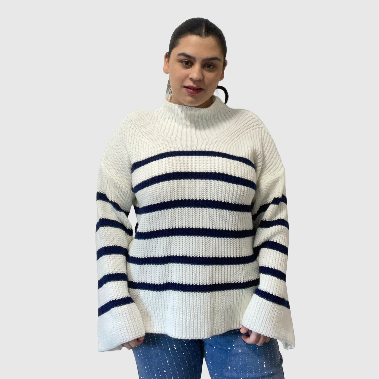 Birnaz Clothing : Elora Sweater - White