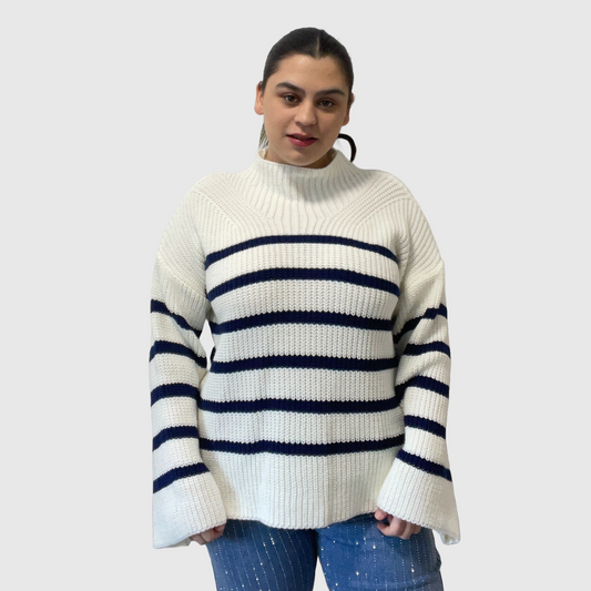 Birnaz Clothing : Elora Sweater - White