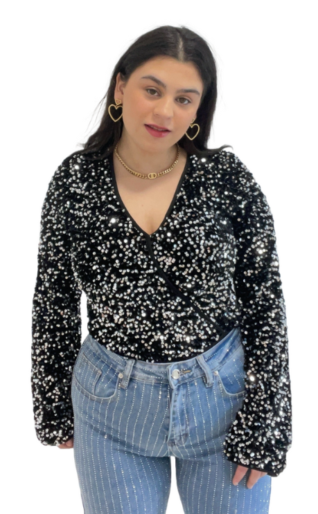 Kim -  Sequin Body Black