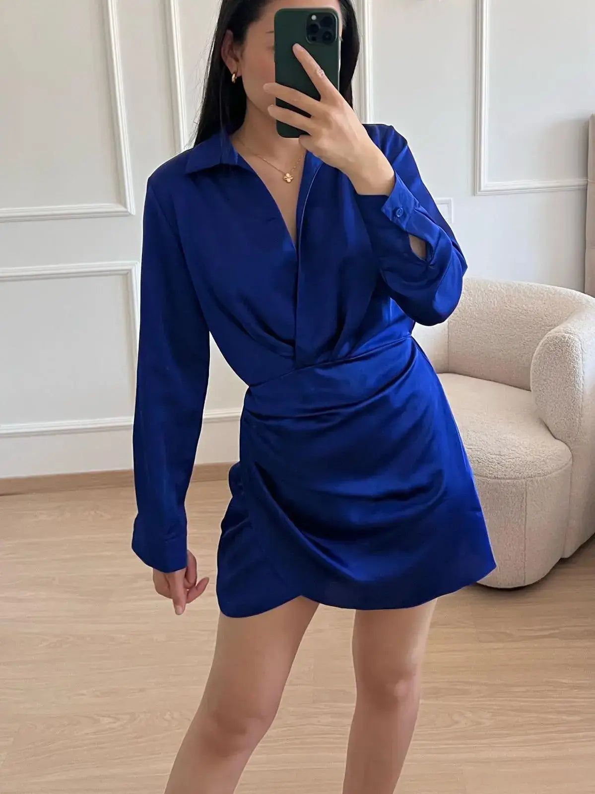 Birnaz Clothing : Karma - Dress Dark Blue 1
