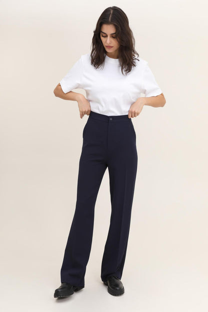 Birnaz Clothing : ivy-trousers Navy 1